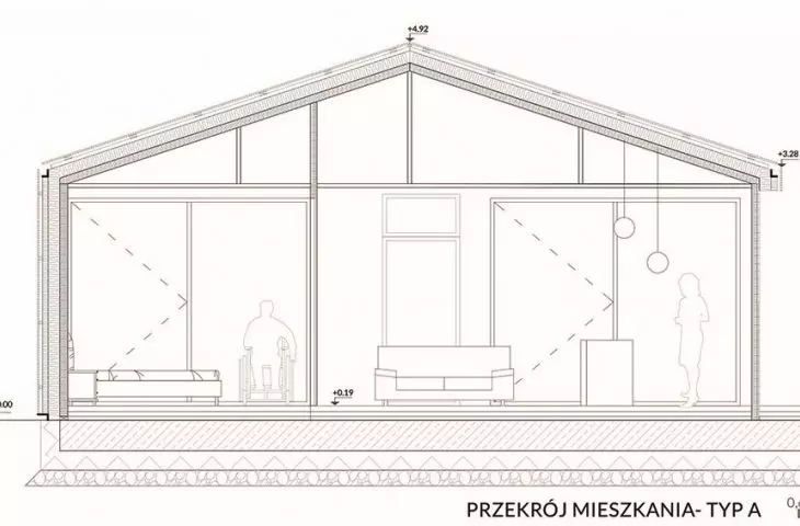 Cross-section of type A apartment