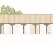 Longitudinal section of the main assembly