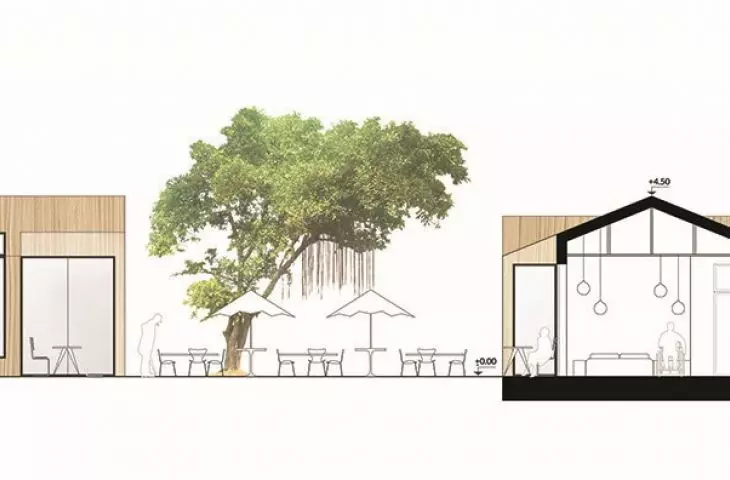 Cross-section of residential complex type B