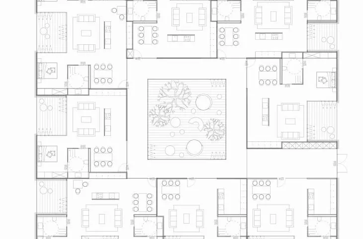 Plan of a residential unit, type A