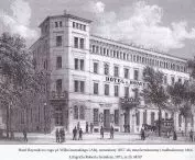 Hotel de Rome, Poznań, 1871 rok, litografia
