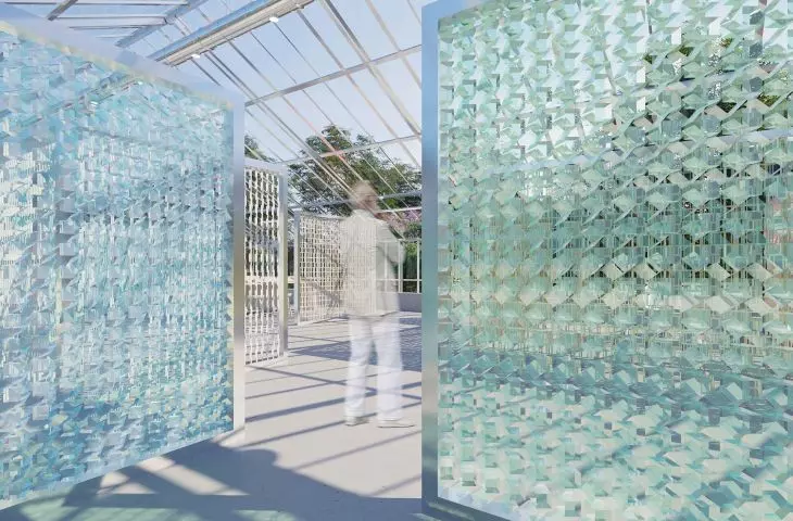 View of the space from the side of the gemstone workshop
