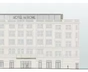 Hotel de Rome, Poznań, east elevation after reconstruction, proj. Front Architects