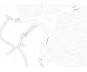 A projection of the runway leading to the bunker