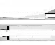 Roof plan of the shelter and longitudinal section