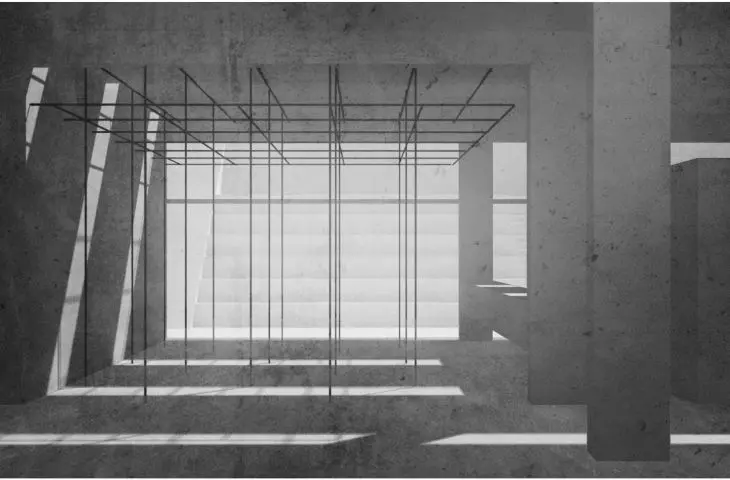 Visualization of the entrance area of the proposed shelter