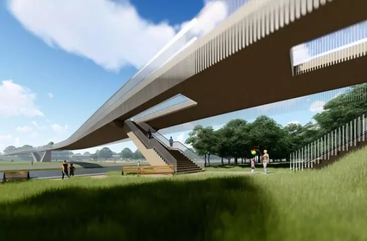 Projekt kładki Piastowskiej, I nagroda w konkursie z 2020 roku