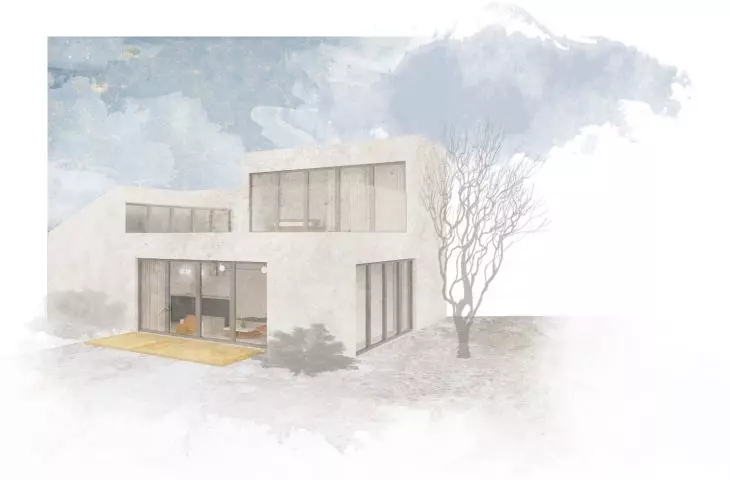 Prefabricated house, made of modules