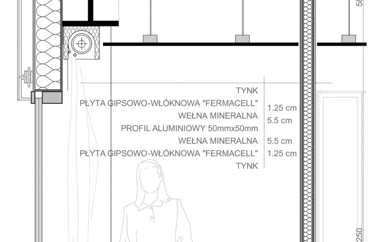 Design of residential and commercial building, cross-section, detail
