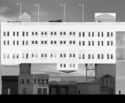 Design of residential and commercial building, facade