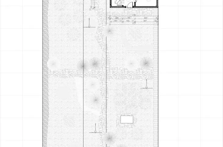 Design of a residential and commercial building, roof plan