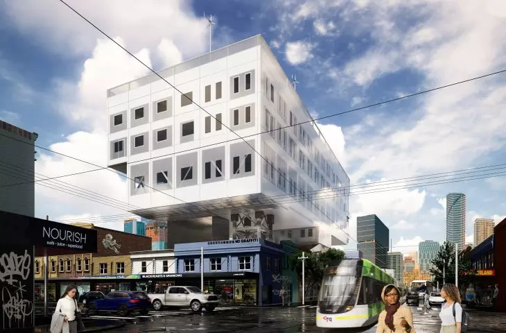 The proposed building has been superstructure over the existing buildings