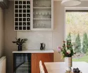 There is also a special wine cabinet in the dining room