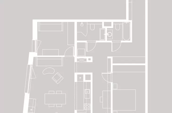 Apartment floor plan after changes