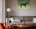Living room with a painting by Małgorzata Łodygowska and armchair 366