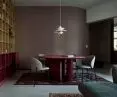 splayed wall between living room and kitchen