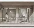 Loggia projektowanego budynku