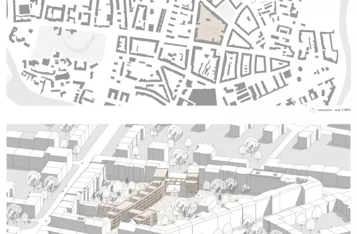 Axonometry and location in Wroclaw