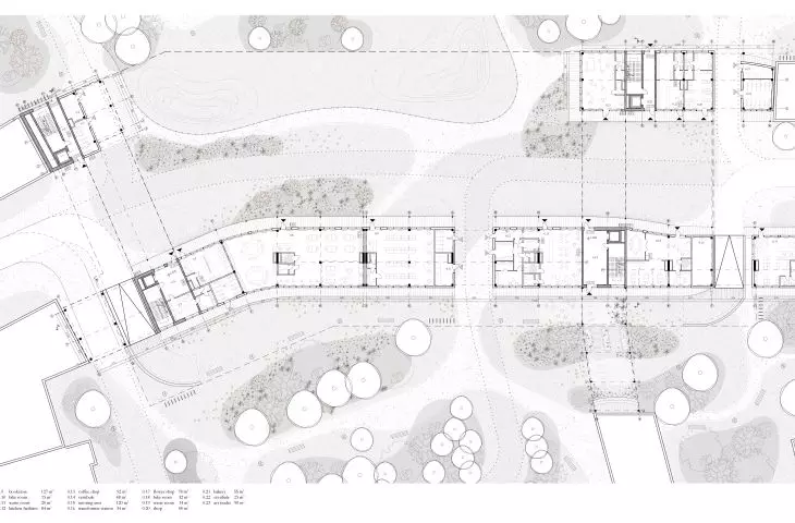 Architecture as a frame, first floor plan
