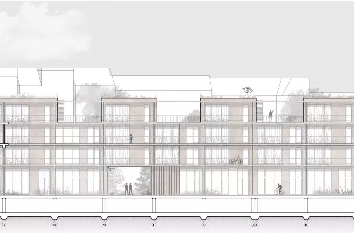 Cross-section of the designed facility