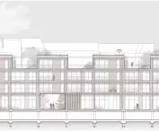 Cross-section of the designed facility