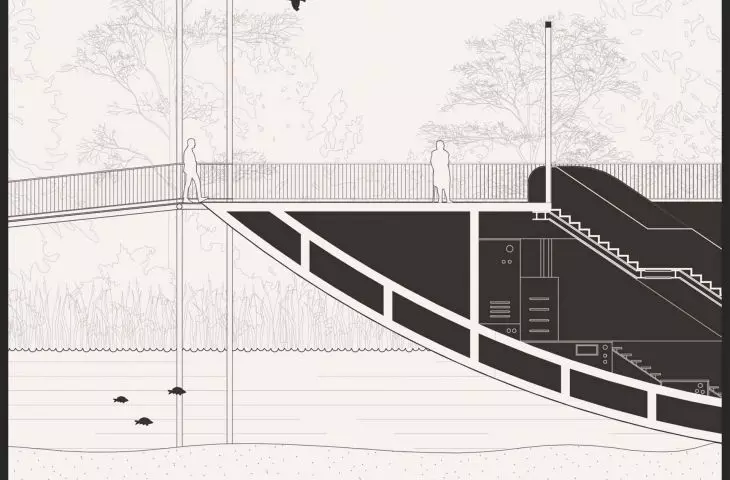 section, detail D
