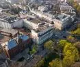 Budynek z lotu ptaka obecnie