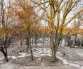 The main development of the park is a mosaic of forty slabs of gray sandstone