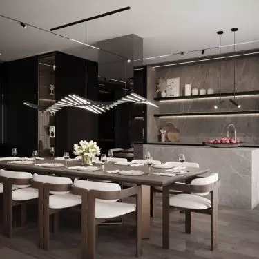 Kitchen with dining area