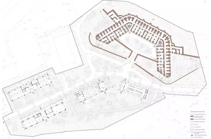 Adaptation of Fort St. James in Toruń, ground plan