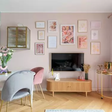 Living area of a Warsaw apartment 