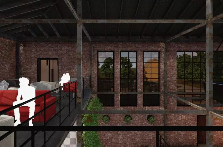 From the mezzanine you can enjoy the garden 