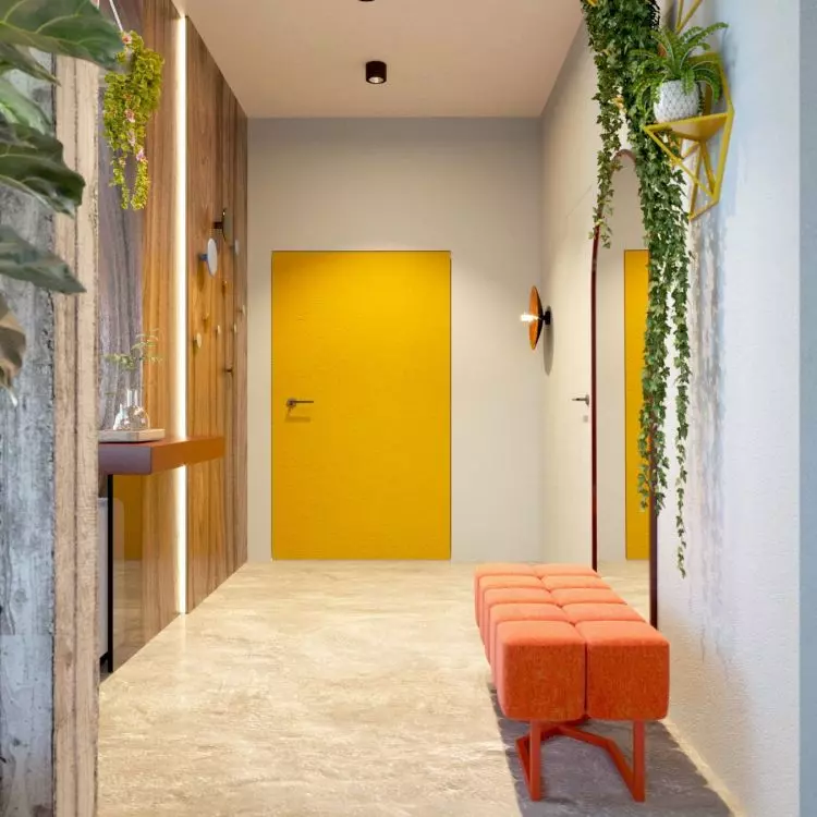 Yellow doors were the basis of the arrangement