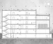 Design of the Center for Intercultural Dialogue, cross-section A-A