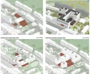 aksonometria założenia i porównanie wersji projektu