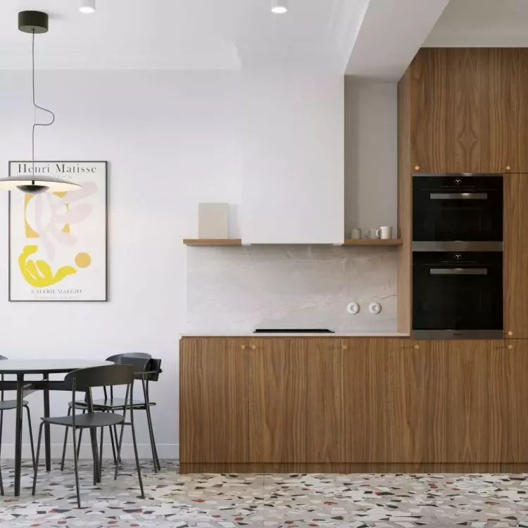 Interiors in the Chromatic Modernism style are distinguished by their spaciousness