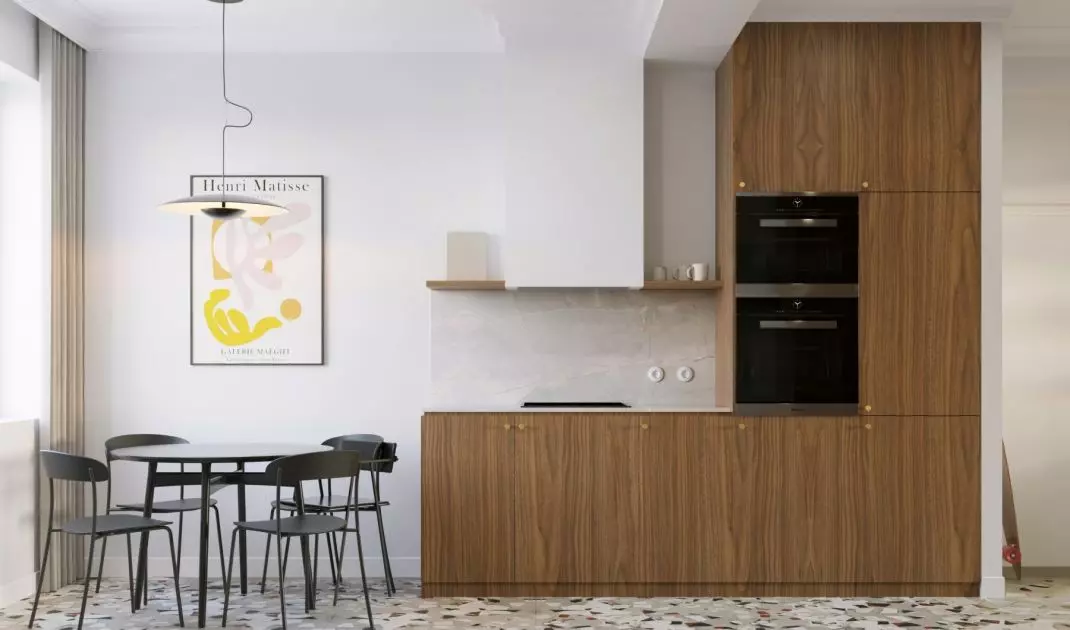 Interiors in the Chromatic Modernism style are distinguished by their spaciousness 