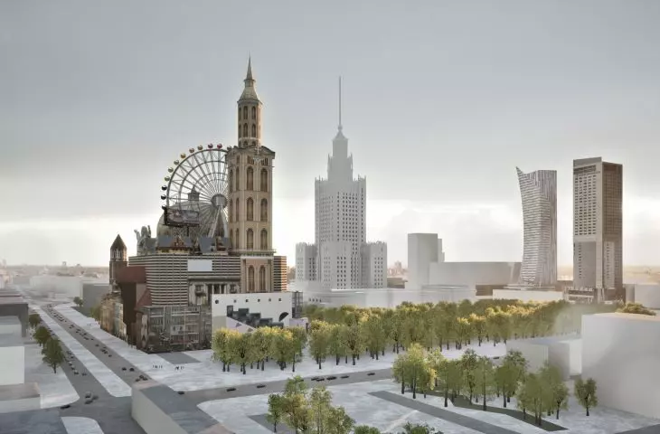 propozycja budynku Muzeum Sztuki Nowoczesnej godzącego oczekiwania większości Polaków