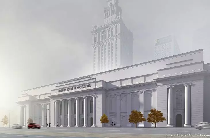 propozycja estetyki budynku Muzeum Sztuki Nowoczesnej w Warszawie 