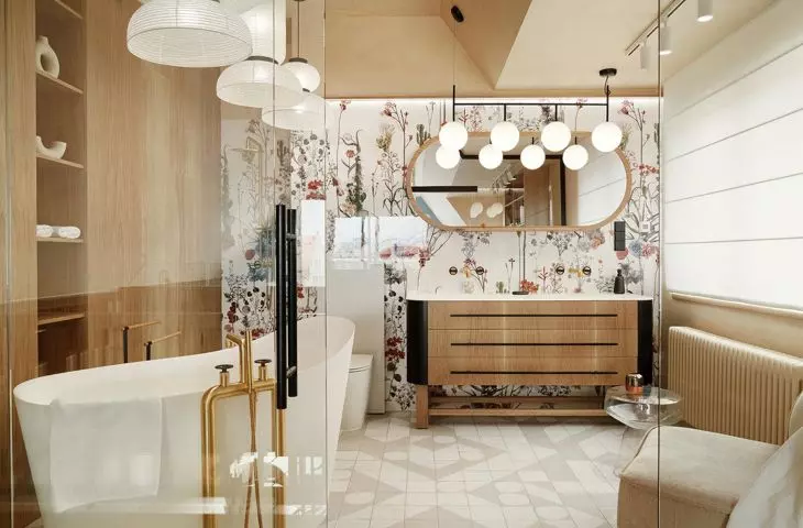 bright and spacious bathroom on the first floor