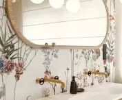 floral patterns in the bathroom