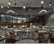 Projekt Centrum badań nad zmianami klimatu, wnętrze restauracji
