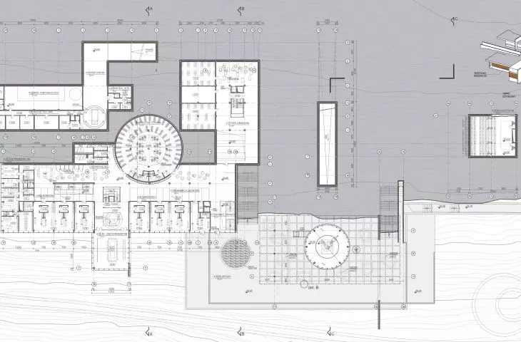 Projekt Centrum badań, rzut poziomu -4