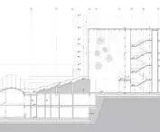Projekt Centrum badań, przekrój B-B