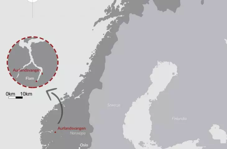 Projekt Centrum badań w Norwegii, mapa