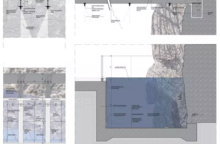 Projekt Centrum badań nad zmianami klimatu, detal świetlika dachu