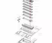 Centreje project, axonometry