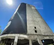 A fragment of an abandoned silo
