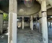 Interior of a ruined silo