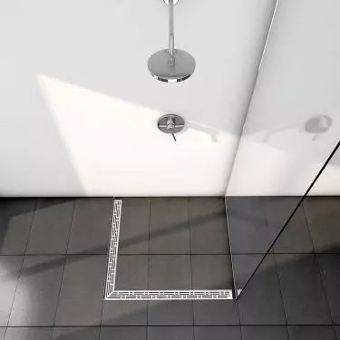 You can choose an angle drain